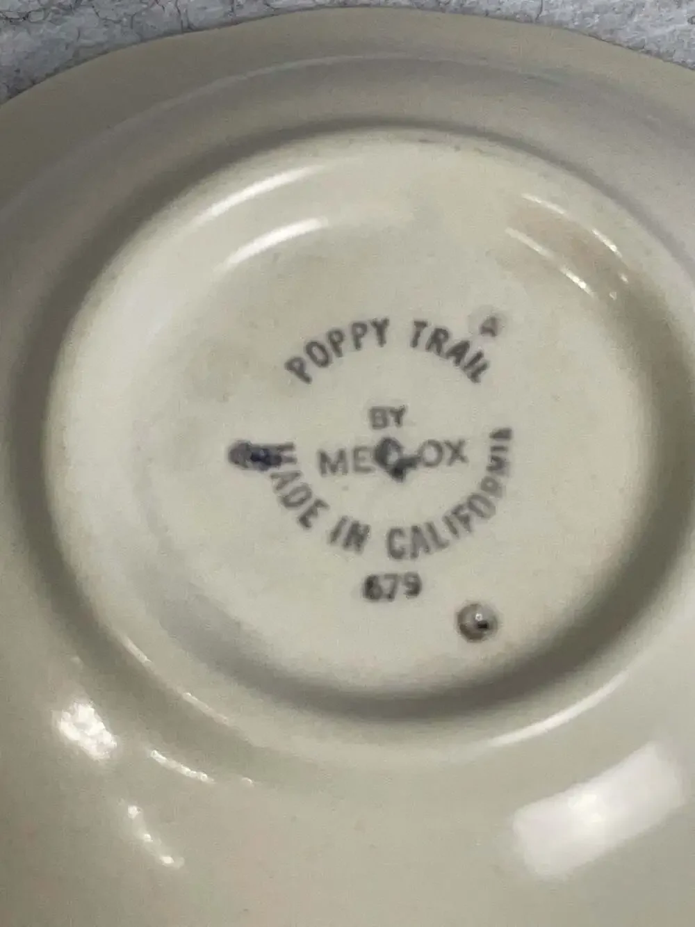 Vintage Metlox Poppy Trail Autumn Berry Small Bowl and Saucer Set